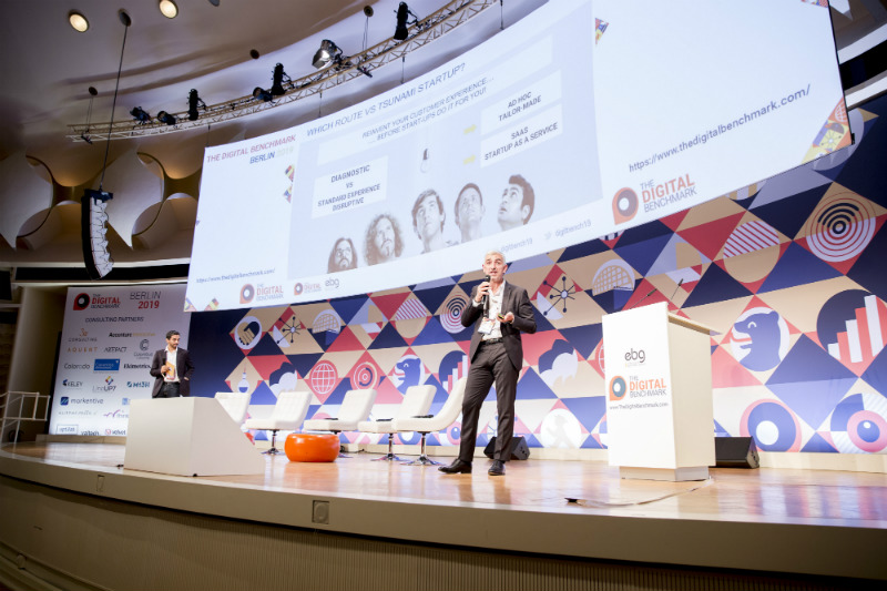 EBG Digital Benchmark Berlin : événement B2B premium, 850+ décideurs européens, dispositif multi-espaces